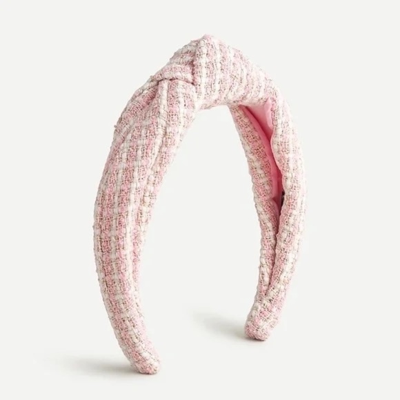 J. Crew Accessories - NWT J. Crew Pink Knot Tweed Headband